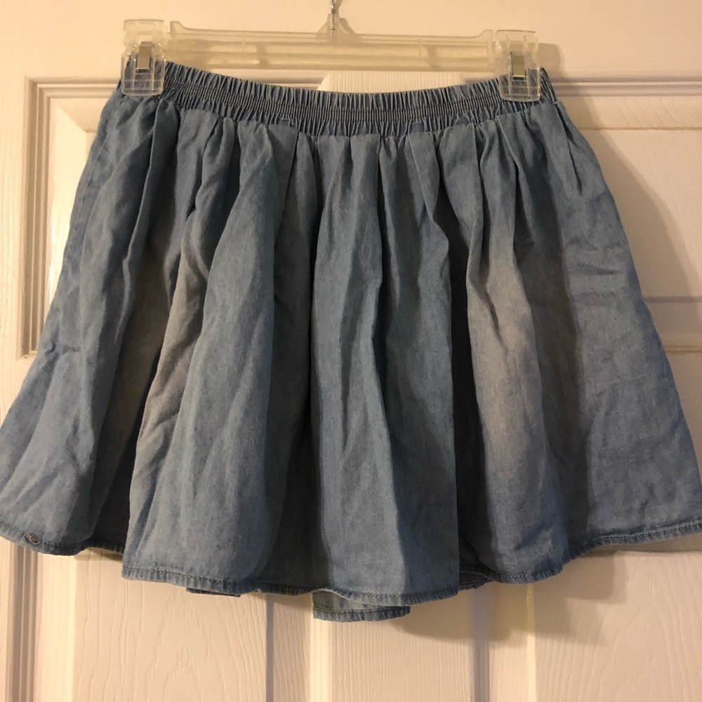 Soft denim skater skirt. XS worn once